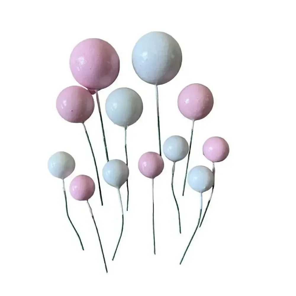 NWT Boho Rainbow Cake Toppers Bohemian Cake Topper Decoration Foam Ball Cake Pic
